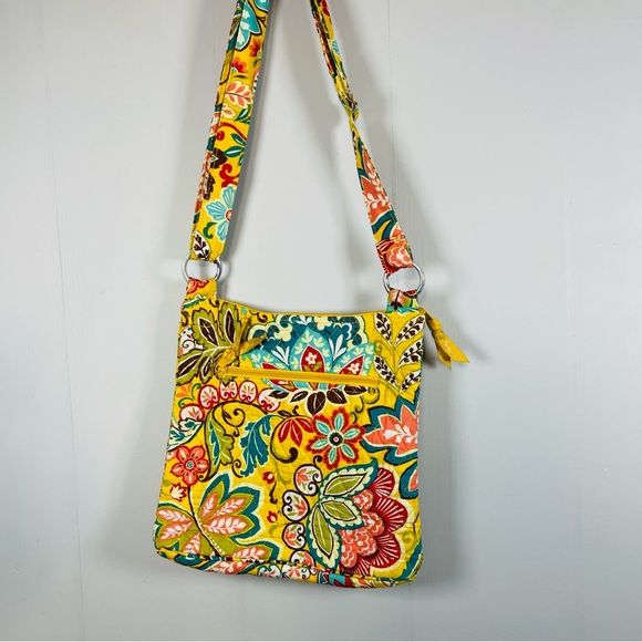 Vera Bradley Hipster Crossbody Bag Quilted Retired Yellow Provençal Floral Print - Picture 3 of 11